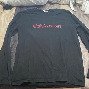 Calvin Klein Black Tee with Red Logo